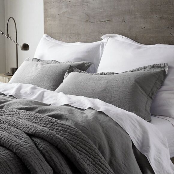 RH Vintage Washed Stonewashed Belgian Linen Duvet Cover Taupe Brown King Size - Picture 1 of 10